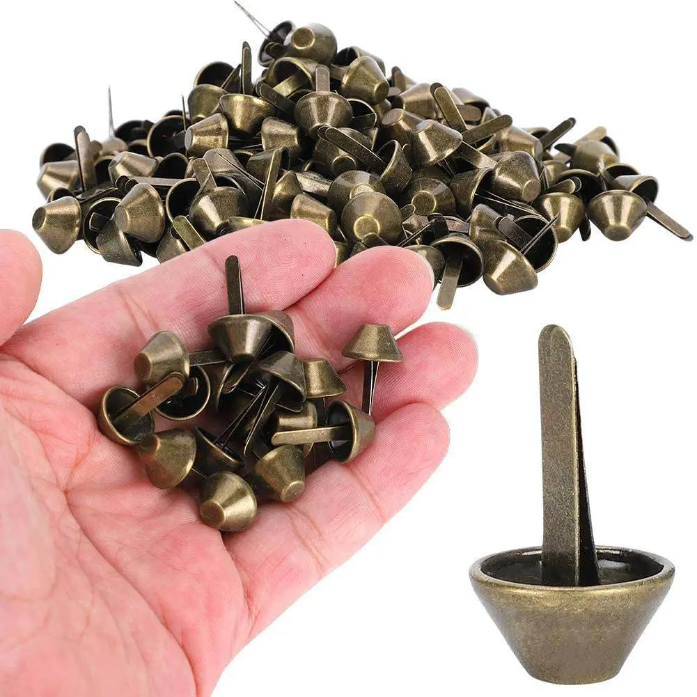 BORCHIE CONO METALLICHE - 12 mm - - LacariaRicami.Store