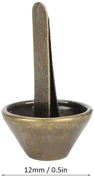 BORCHIE CONO METALLICHE - 12 mm - - LacariaRicami.Store