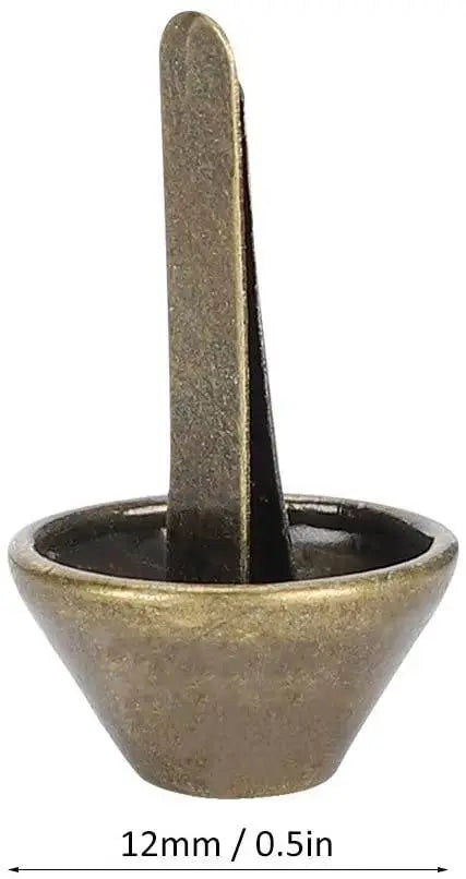 BORCHIE CONO METALLICHE - 12 mm - - LacariaRicami.Store