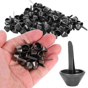 BORCHIE CONO METALLICHE - 12 mm - - LacariaRicami.Store
