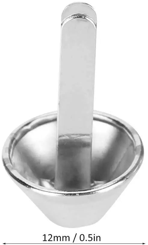 BORCHIE CONO METALLICHE - 12 mm - - LacariaRicami.Store