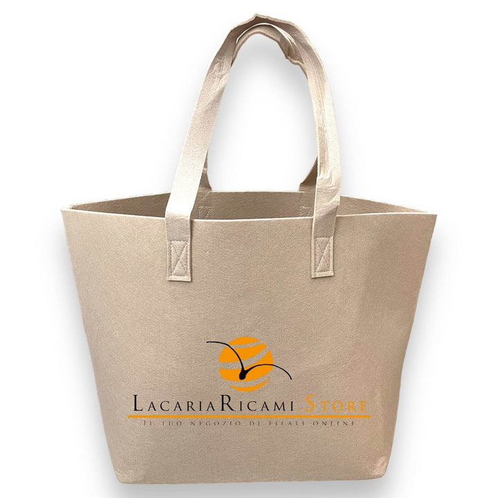 BORSA In Feltro 30x30x20 cm | Essenziale - - LacariaRicami.Store