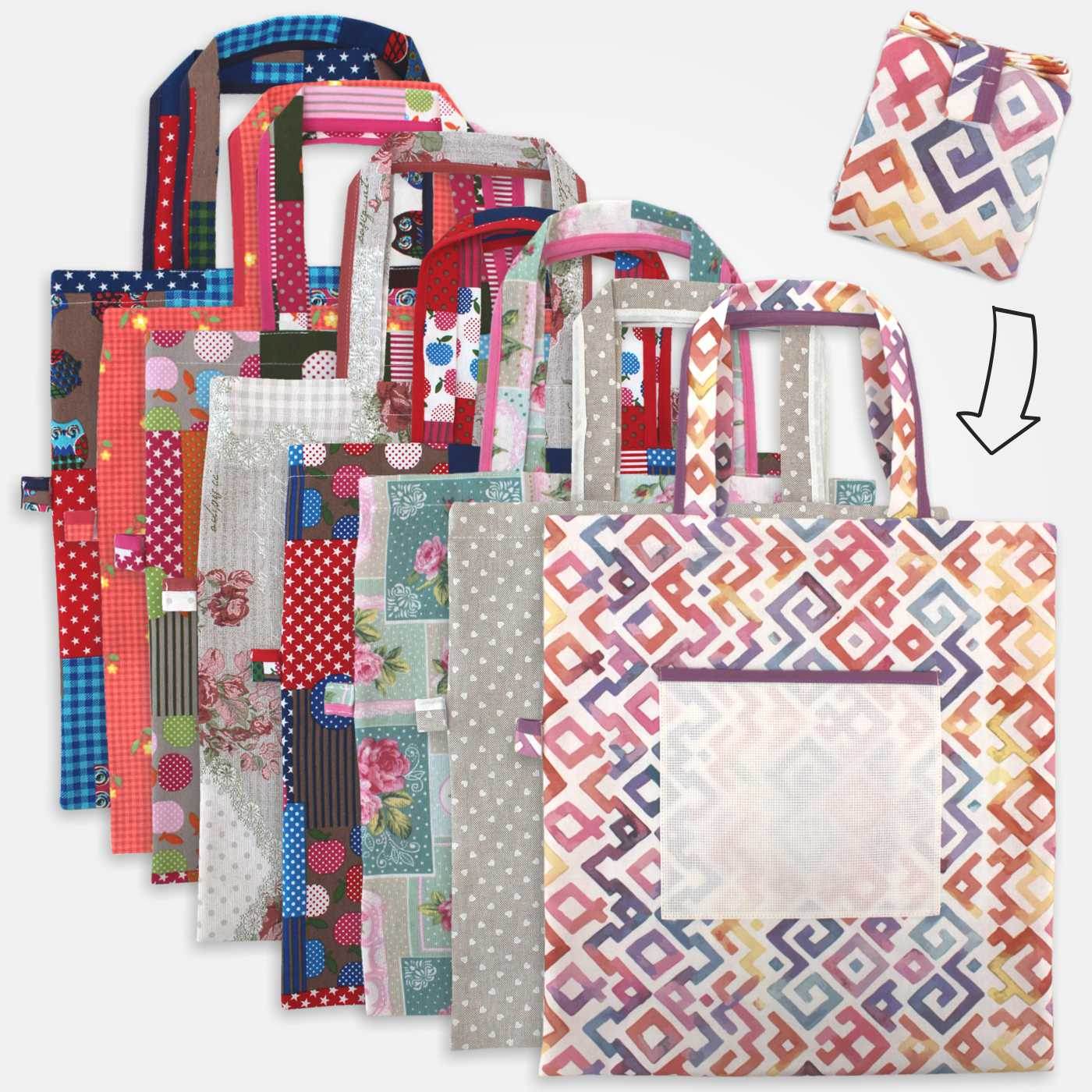 BORSA Shopper Pieghevole - - LacariaRicami.Store