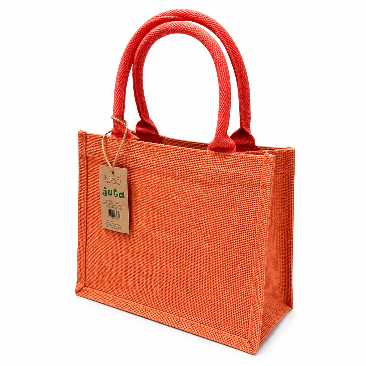 BORSA Juta Colorata - MAS Srl - Colore: 26x22x14 - ARANCIO - by LacariaRicami.Store
