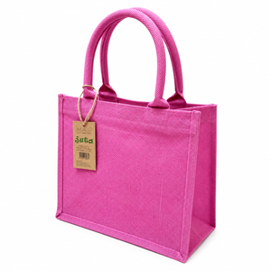 BORSA Juta Colorata - MAS Srl - Colore: 26x22x14 - FUXIA - by LacariaRicami.Store