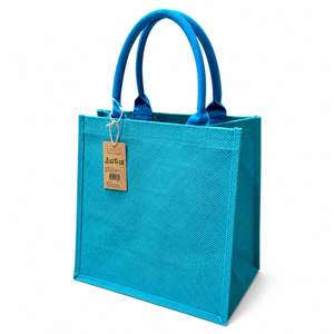 BORSA Juta Colorata - MAS Srl - Colore: 30X30X19 - TURCHESE - by LacariaRicami.Store