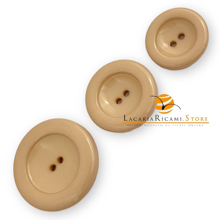 Tre tasti beige in poliestere per BOTTONE in Poliestere SandraB Grandioso