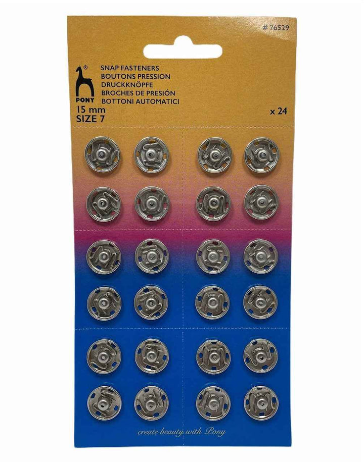 BOTTONI AUTOMATICI IN OTTONE A STRAPPO - Pony - - LacariaRicami.Store