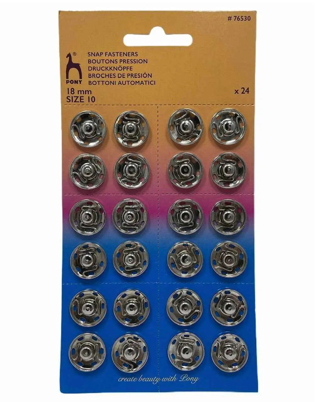 BOTTONI AUTOMATICI IN OTTONE A STRAPPO - Pony - - LacariaRicami.Store