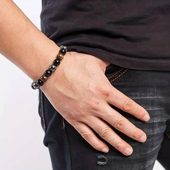 BRACCIALETTO In Pietra Naturale E Perline - - LacariaRicami.Store