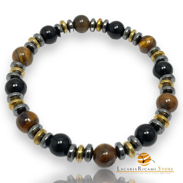 BRACCIALETTO In Pietra Naturale E Perline - - LacariaRicami.Store