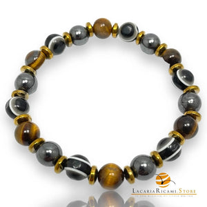BRACCIALETTO In Pietra Naturale E Perline - - LacariaRicami.Store