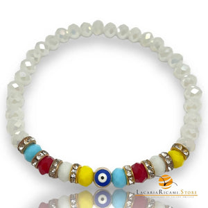 BRACCIALETTO In Pietra Naturale E Perline - - LacariaRicami.Store