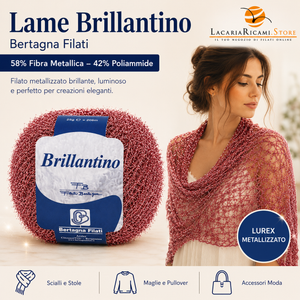 Cotone Lamè BRILLANTINO - Bertagna Filati - Colore: - by LacariaRicami.Store