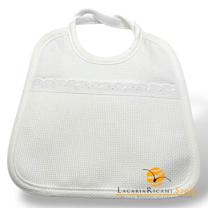 BAVAGLINO con Tela Aida RICAMABILE 20x19 - PIQUET QUADRATINO - LacariaRicami.Store