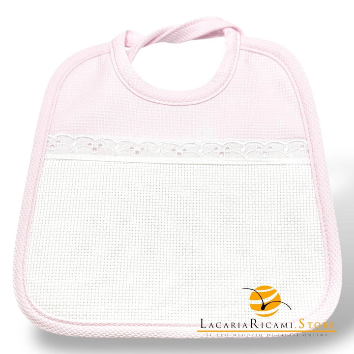 BAVAGLINO con Tela Aida RICAMABILE 20x19 - PIQUET QUADRATINO - LacariaRicami.Store