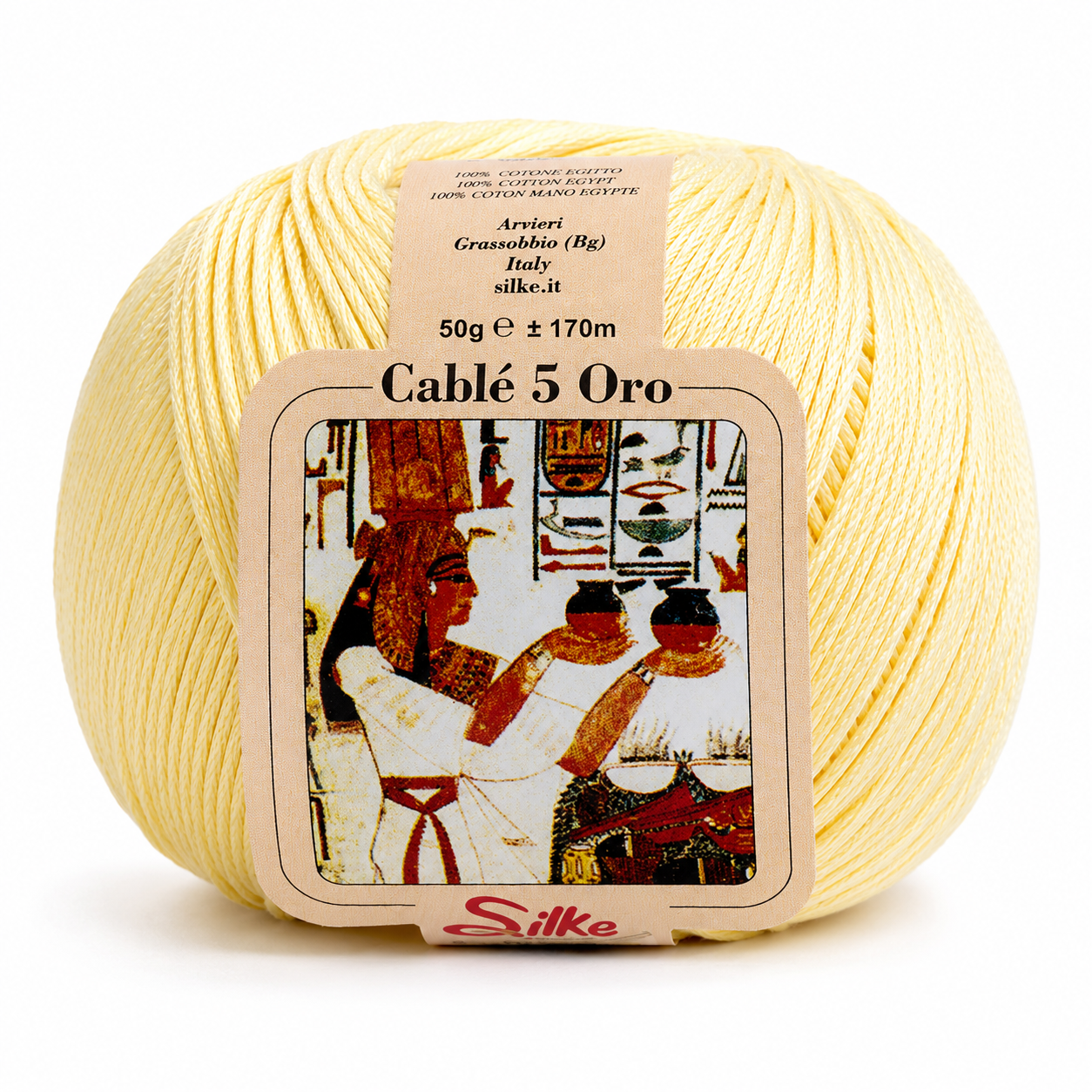 Cotone Cablé 5 ORO - Silke - Colore: 01 - CANARINO - by LacariaRicami.Store