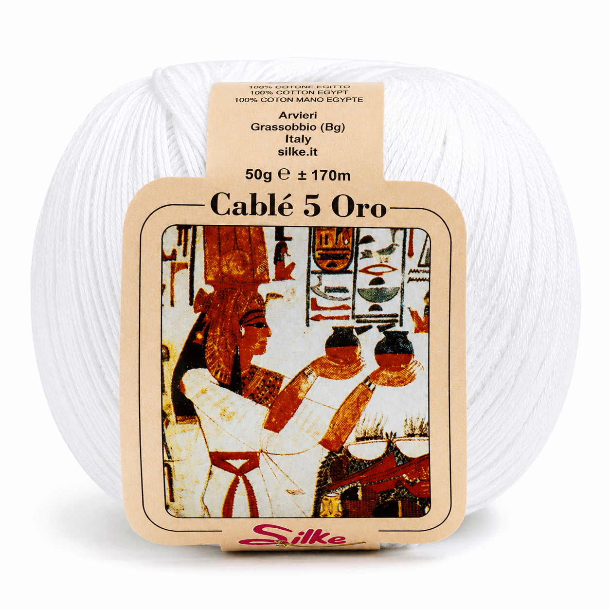 Cotone Cablé 5 ORO - Silke - Colore: 08 - BIANCO - by LacariaRicami.Store