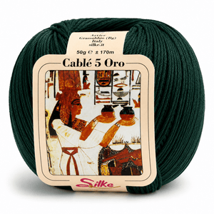 Cotone Cablé 5 ORO - Silke - Colore: 17 - VERDE BOTTIGLIA - by LacariaRicami.Store