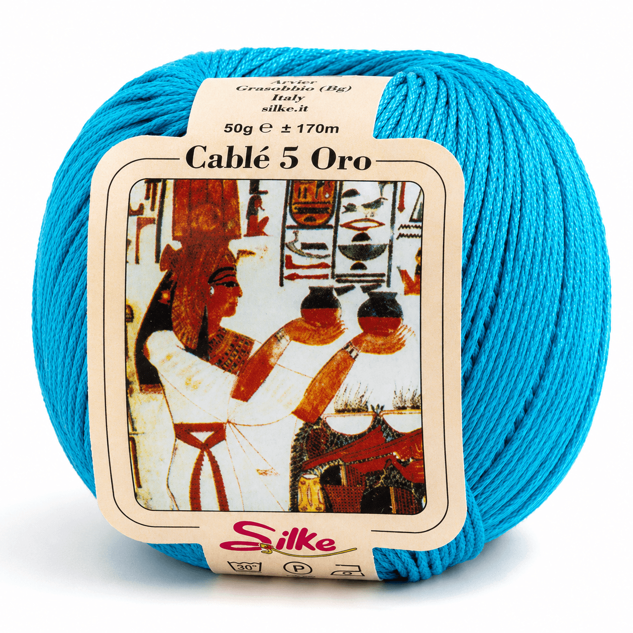 Cotone Cablé 5 ORO - Silke - Colore: 315 - TURCHESE - by LacariaRicami.Store