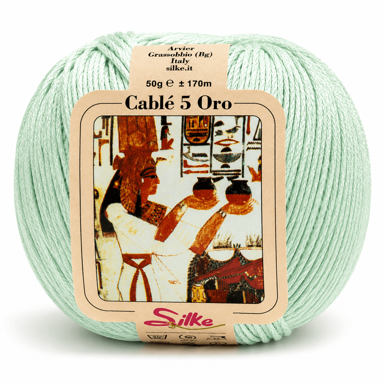 Cotone Cablé 5 ORO - Silke - Colore: 34 - MENTA - by LacariaRicami.Store