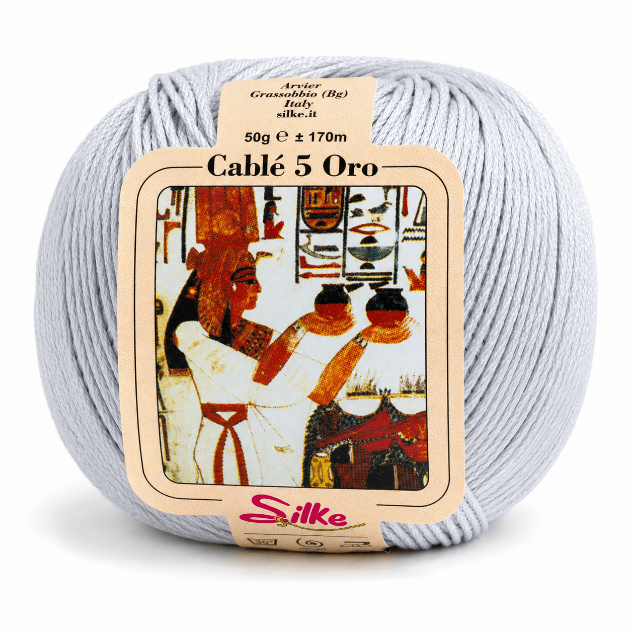 Cotone Cablé 5 ORO - Silke - Colore: 39 - GRIGIO PERLA - by LacariaRicami.Store