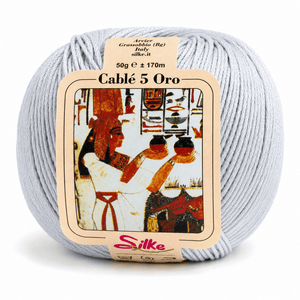 Cotone Cablé 5 ORO - Silke - Colore: 39 - GRIGIO PERLA - by LacariaRicami.Store