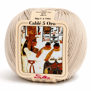 Cotone Cablé 5 ORO - Silke - Colore: 49 - ECRÚ - by LacariaRicami.Store