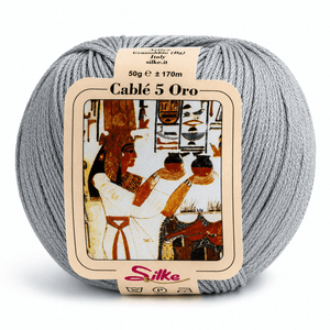 Cotone Cablé 5 ORO - Silke - Colore: 790 - GRIGIO - by LacariaRicami.Store