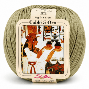 Cotone Cablé 5 ORO - Silke - Colore: 9125 - TORTORA - by LacariaRicami.Store