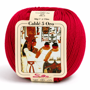 Cotone Cablé 5 ORO - Silke - Colore: 9226 - RUBINO - by LacariaRicami.Store