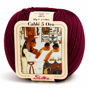 Cotone Cablé 5 ORO - Silke - Colore: 950 - GRANATA - by LacariaRicami.Store