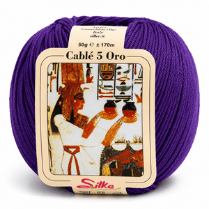 Cotone Cablé 5 ORO - Silke - Colore: 960 - VIOLA - by LacariaRicami.Store