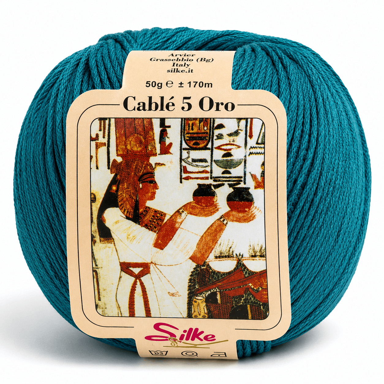 Cotone Cablé 5 ORO - Silke - Colore: 970 - PETROLIO - by LacariaRicami.Store