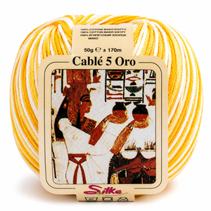 Cotone Cablé 5 Oro Sfumato - Silke - Colore: 100 - GIALLO SFUMATO - by LacariaRicami.Store