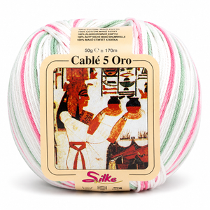Cotone Cablé 5 Oro Sfumato - Silke - Colore: 325 - BIANCO MIX SFUMATO - by LacariaRicami.Store