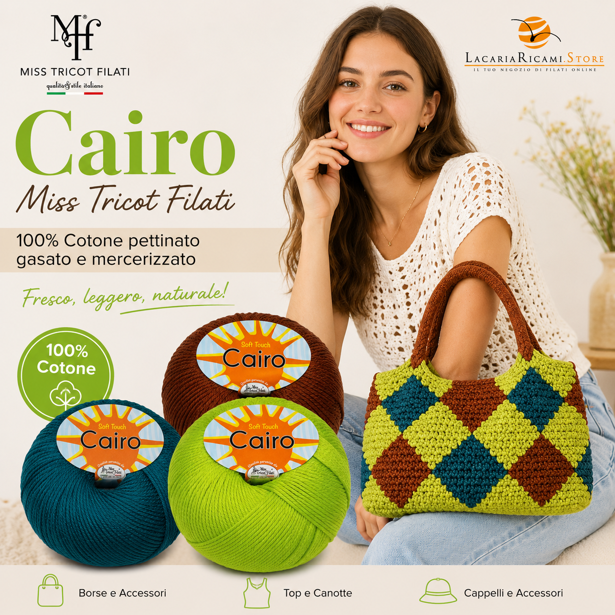 Cotone Cairo - Miss Tricot Filati - Colore: - by LacariaRicami.Store