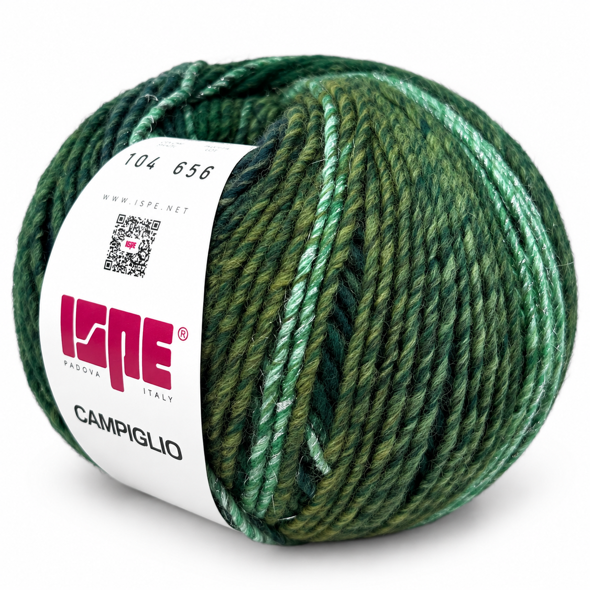 Lana CAMPIGLIO - ISPE - Colore: 104 - VERDE-ACQUA LAMÉ ARGENTO SFUMATO - by LacariaRicami.Store