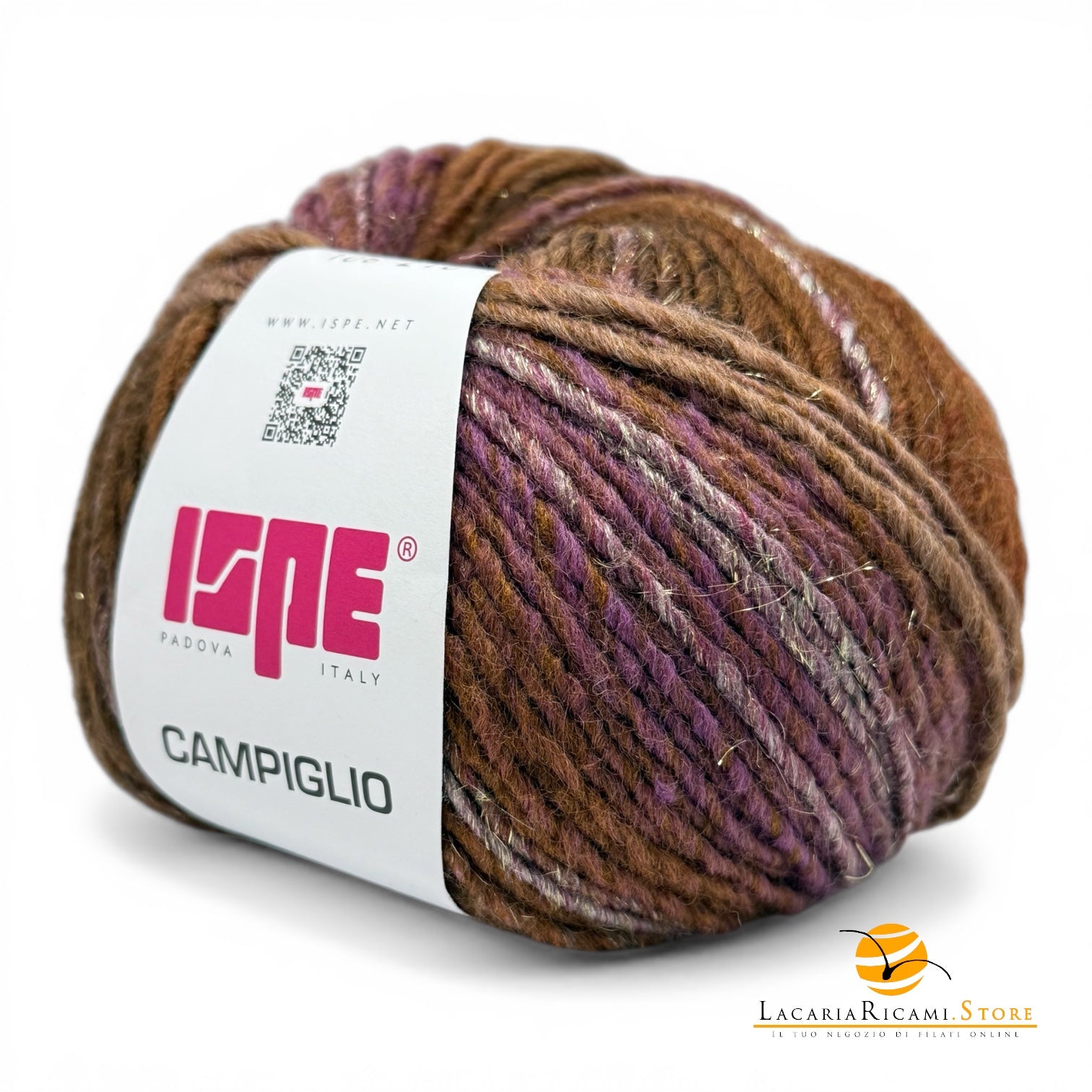 Lana CAMPIGLIO - ISPE - Colore: 106 - MARRONE LAMÉ ORO SFUMATO - by LacariaRicami.Store