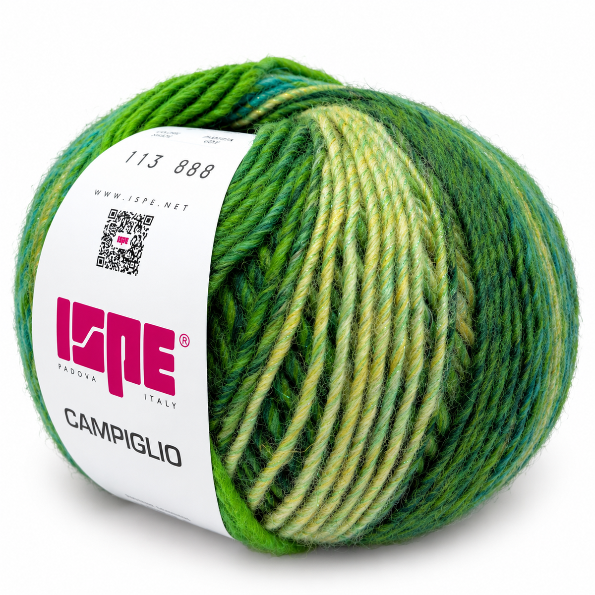 Lana CAMPIGLIO - ISPE - Colore: 113 - VERDE-TURCHESE-GIALLO ORO LAMÉ TURCHESE SFUMATO - by LacariaRicami.Store