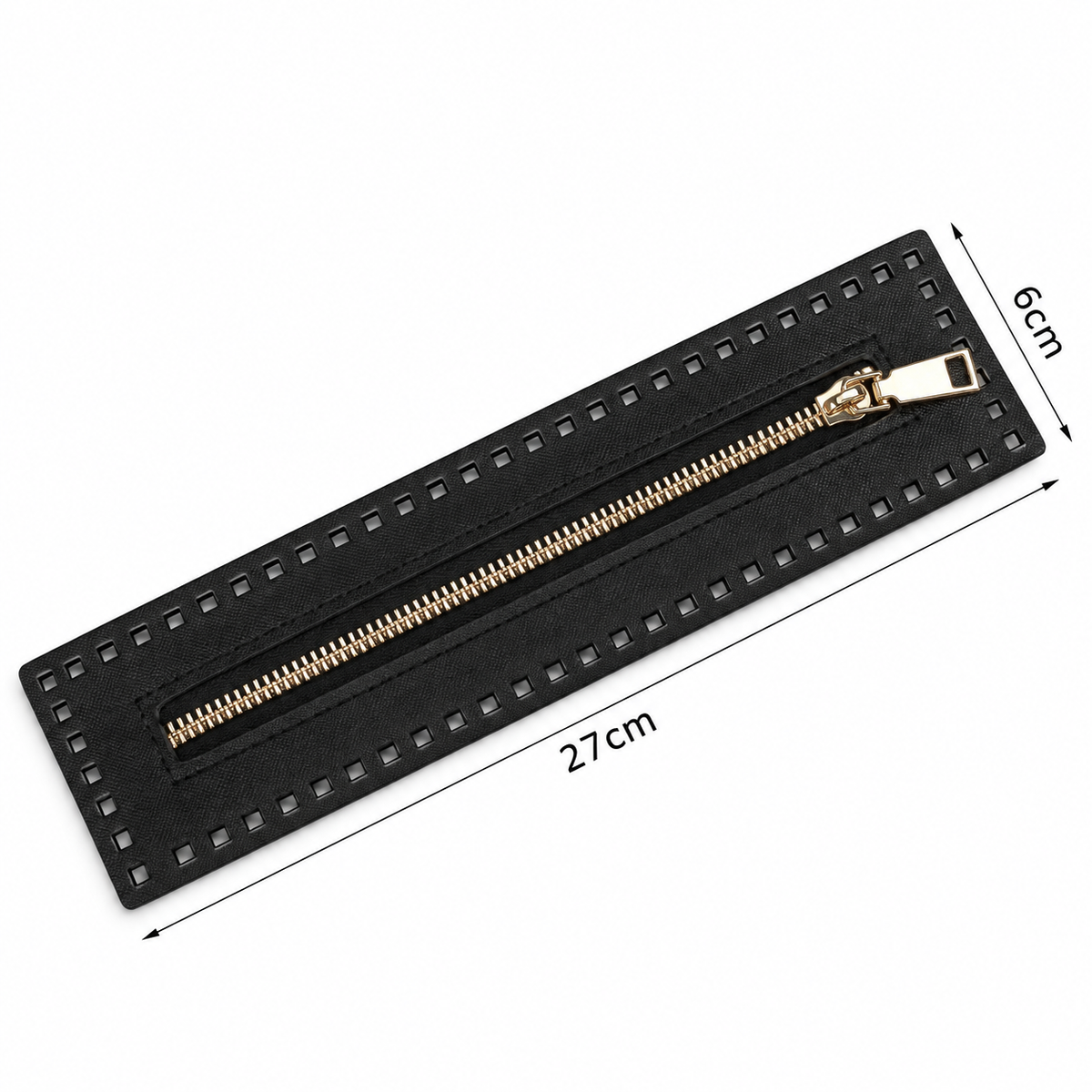 CERNIERA Per Borse (Eco Pelle) - MAF Aaccessories - Colore: 27(19)x6 Cm - NERO - by LacariaRicami.Store