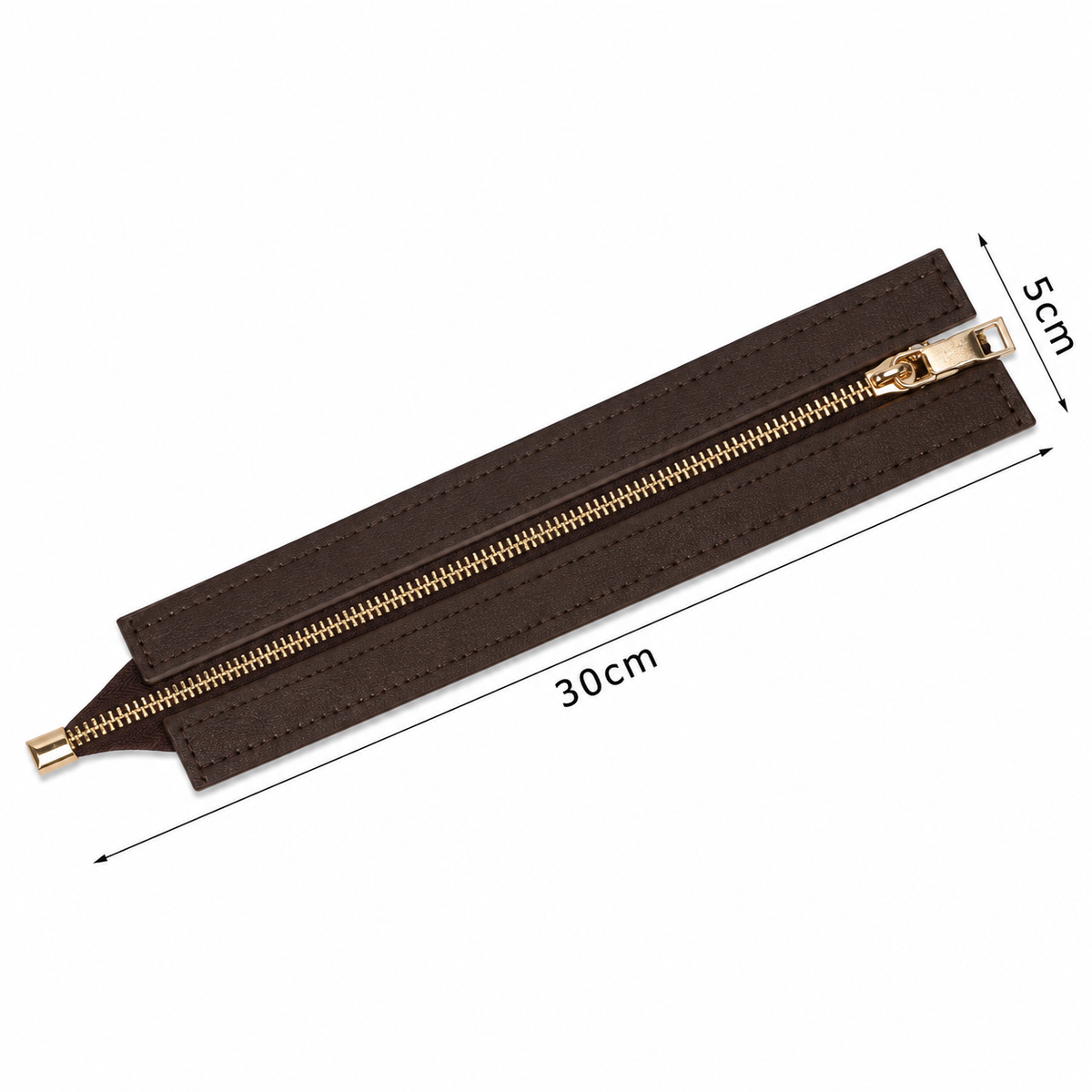 CERNIERA Per Borse (Eco Pelle) - MAF Aaccessories - Colore: 30x5 Cm - MARRONE - by LacariaRicami.Store