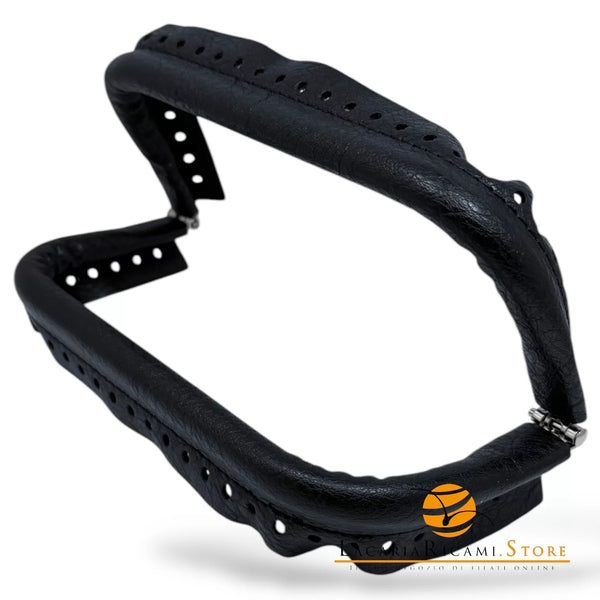 Fermo per borsa in ecopelle nero Chiusa a Molla Rettangolare 20x9 cm Mas Srl