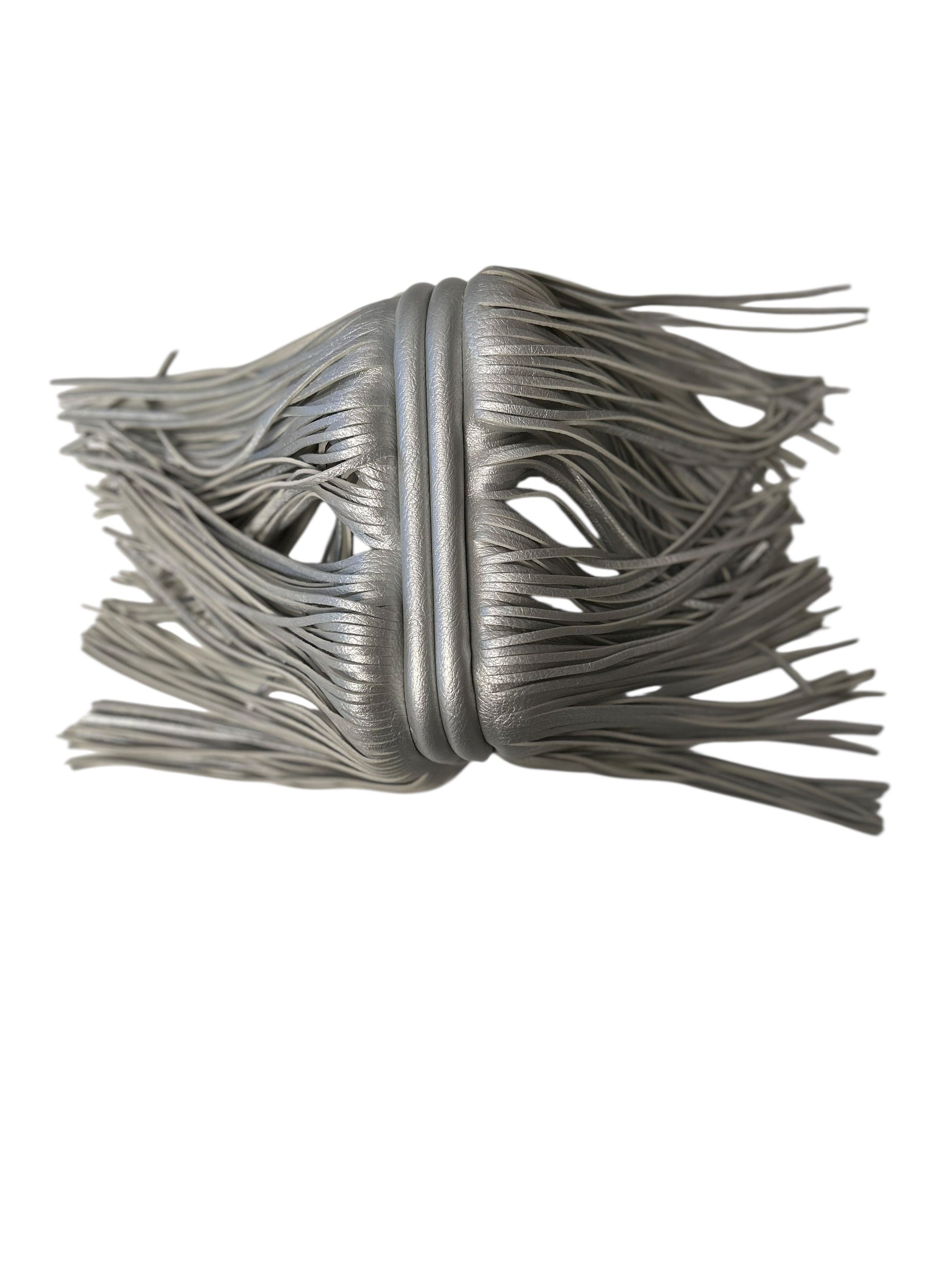 CHIUSURA a Molla Con Frangia 20x9Cm - Mas Srl - Colore: ARGENTO - by LacariaRicami.Store