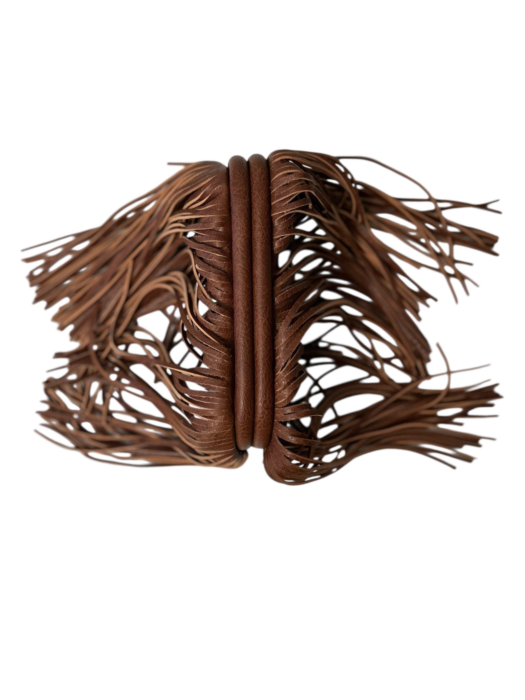 CHIUSURA a Molla Con Frangia 20x9Cm - Mas Srl - Colore: MARRONE - by LacariaRicami.Store