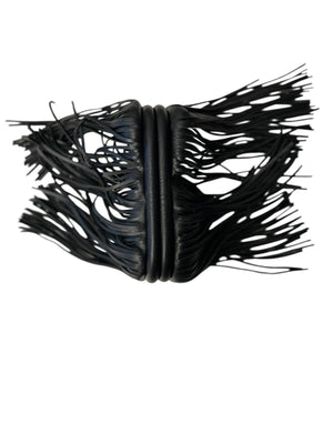 CHIUSURA a Molla Con Frangia 20x9Cm - Mas Srl - Colore: NERO - by LacariaRicami.Store