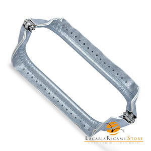 CHIUSURA A Molla Rettangolare 20x9 cm Ricoperta in Ecopelle - Mas Srl - ARGENTO - LacariaRicami.Store