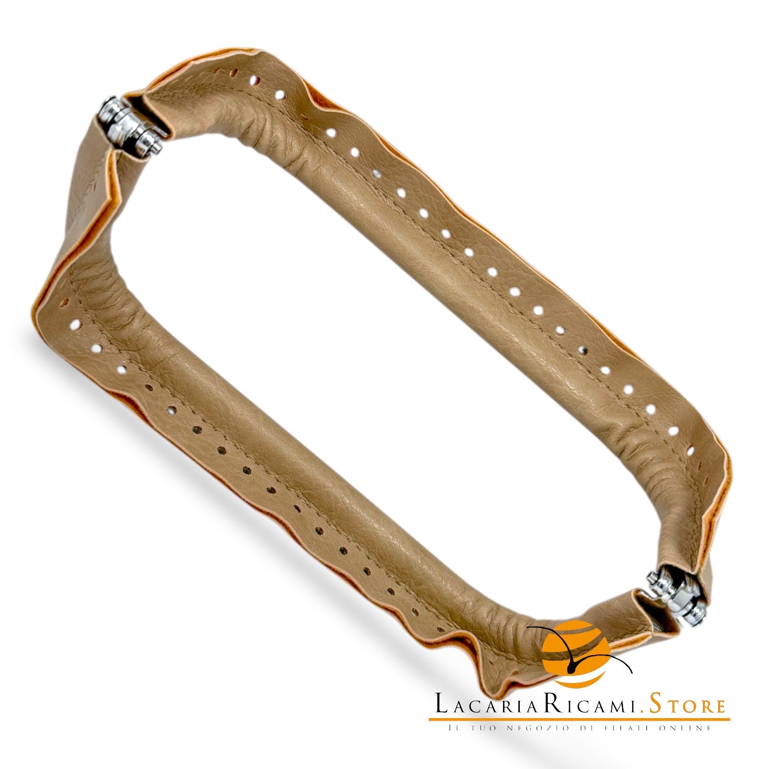 CHIUSURA A Molla Rettangolare 20x9 cm Ricoperta in Ecopelle - Mas Srl - BEIGE - LacariaRicami.Store
