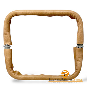 CHIUSURA A Molla Rettangolare 20x9 cm Ricoperta in Ecopelle - Mas Srl - BEIGE - LacariaRicami.Store