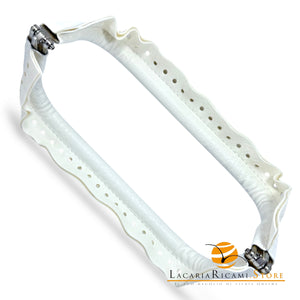 CHIUSURA A Molla Rettangolare 20x9 cm Ricoperta in Ecopelle - Mas Srl - BIANCO - LacariaRicami.Store